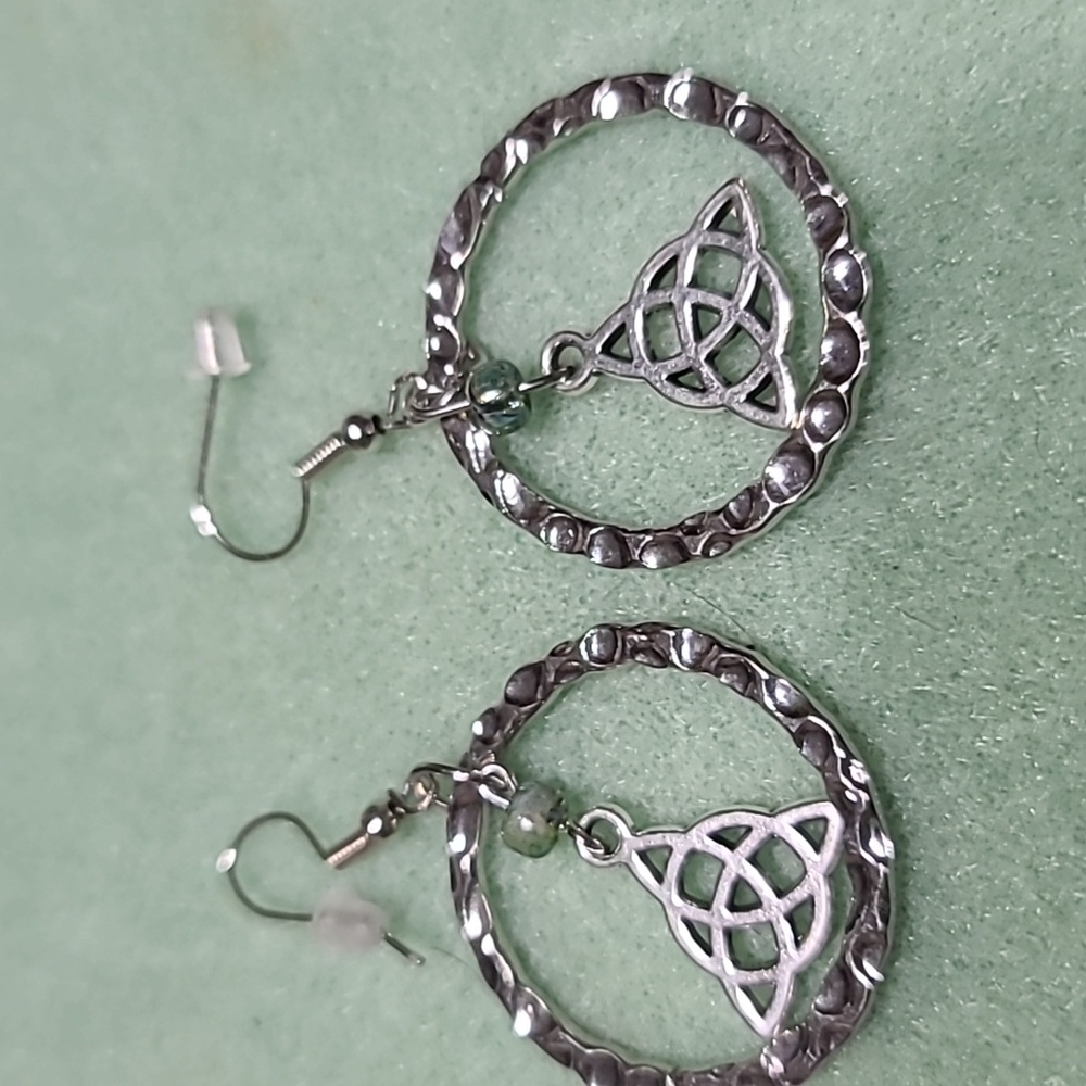 Silver dangle earrings